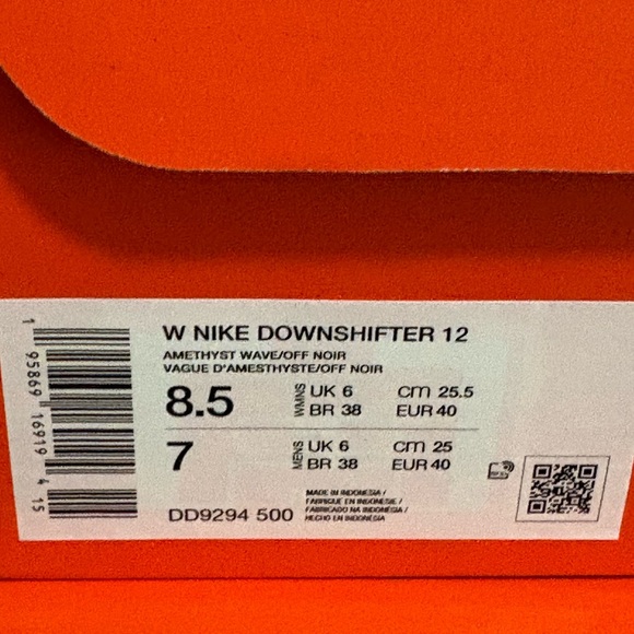 Nike Downshifter 12 Purple Black Womens New Sneakers NIB Running Shoes - Picture 12 of 15